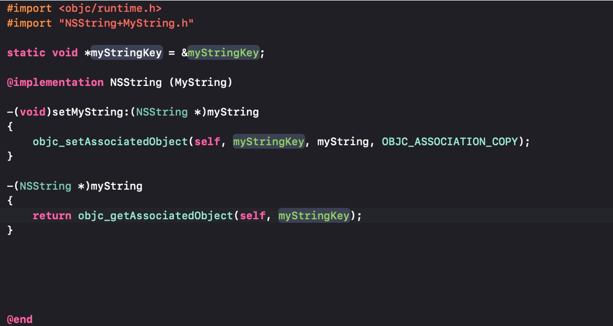 Using associated objects from a category
